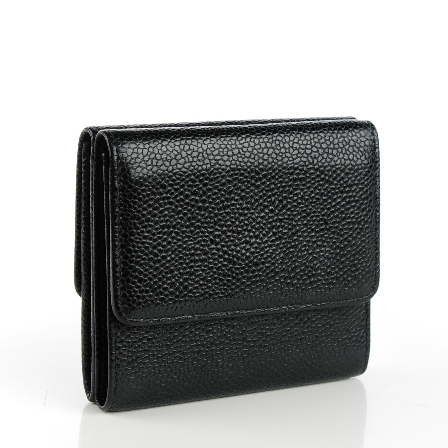 Chanel Caviar Timeless CC Compact Flap Wallet Black 3 of 8