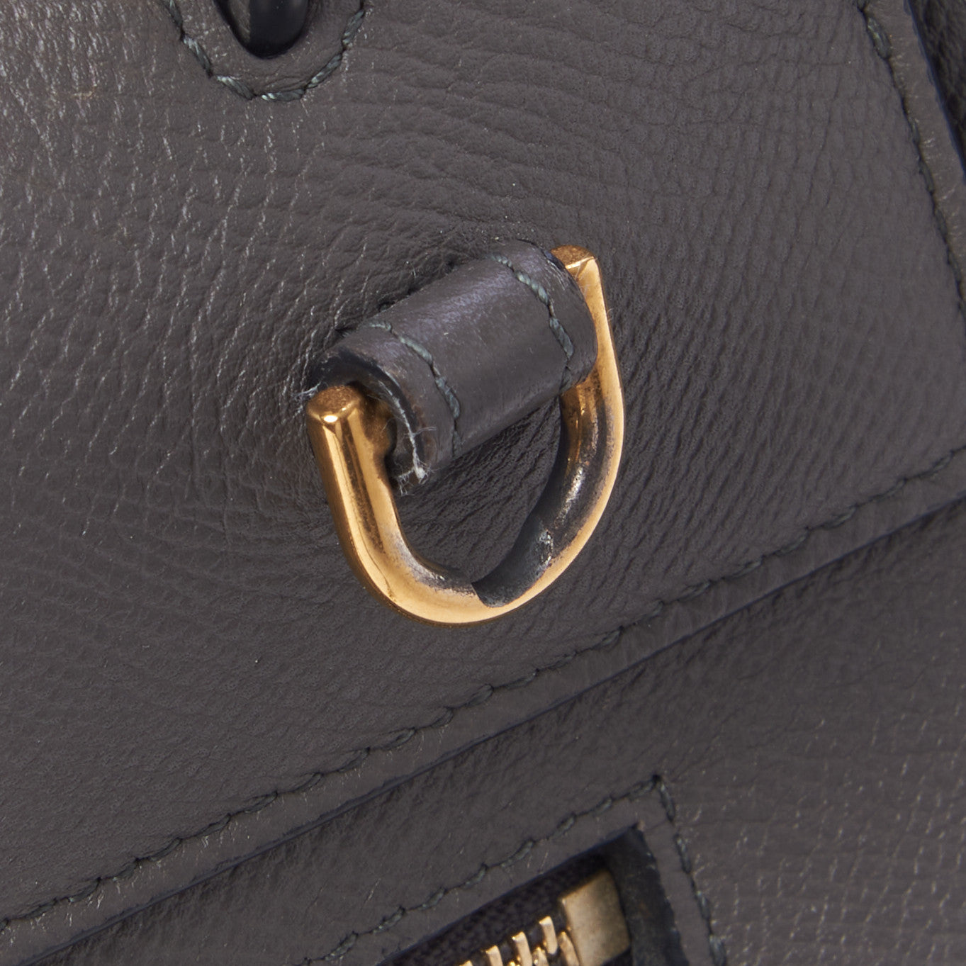 Baby Grained Calfskin Micro Belt Bag Grey