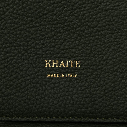 Khaite Pebbled Sport Calfskin Medium Lotus Tote Bottle Green 7 of 10
