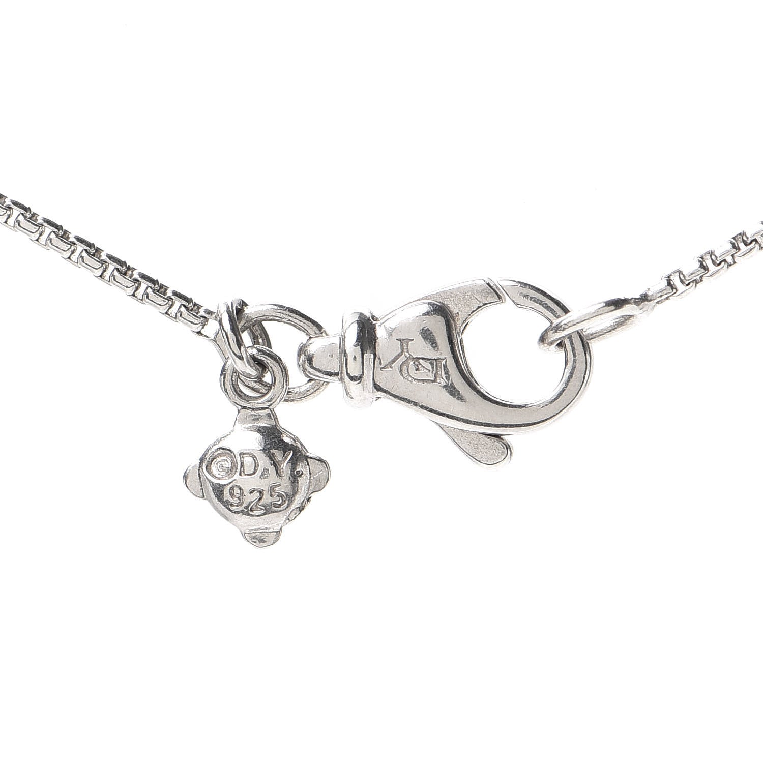 David Yurman Sterling Silver Diamond 7mm Infinity Pendant Necklace 5 of 5