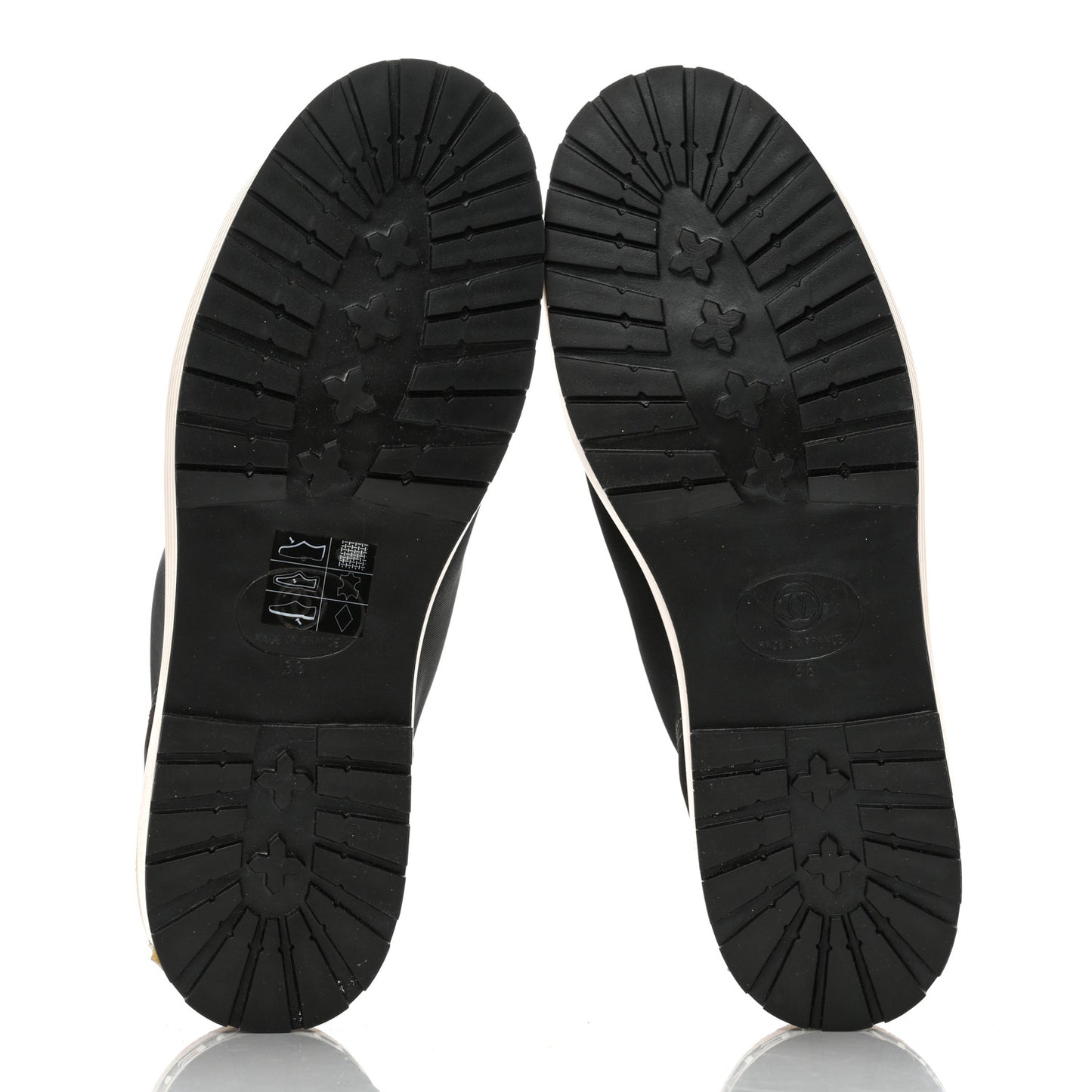 Nylon Suede CC Sneakers 38 Black
