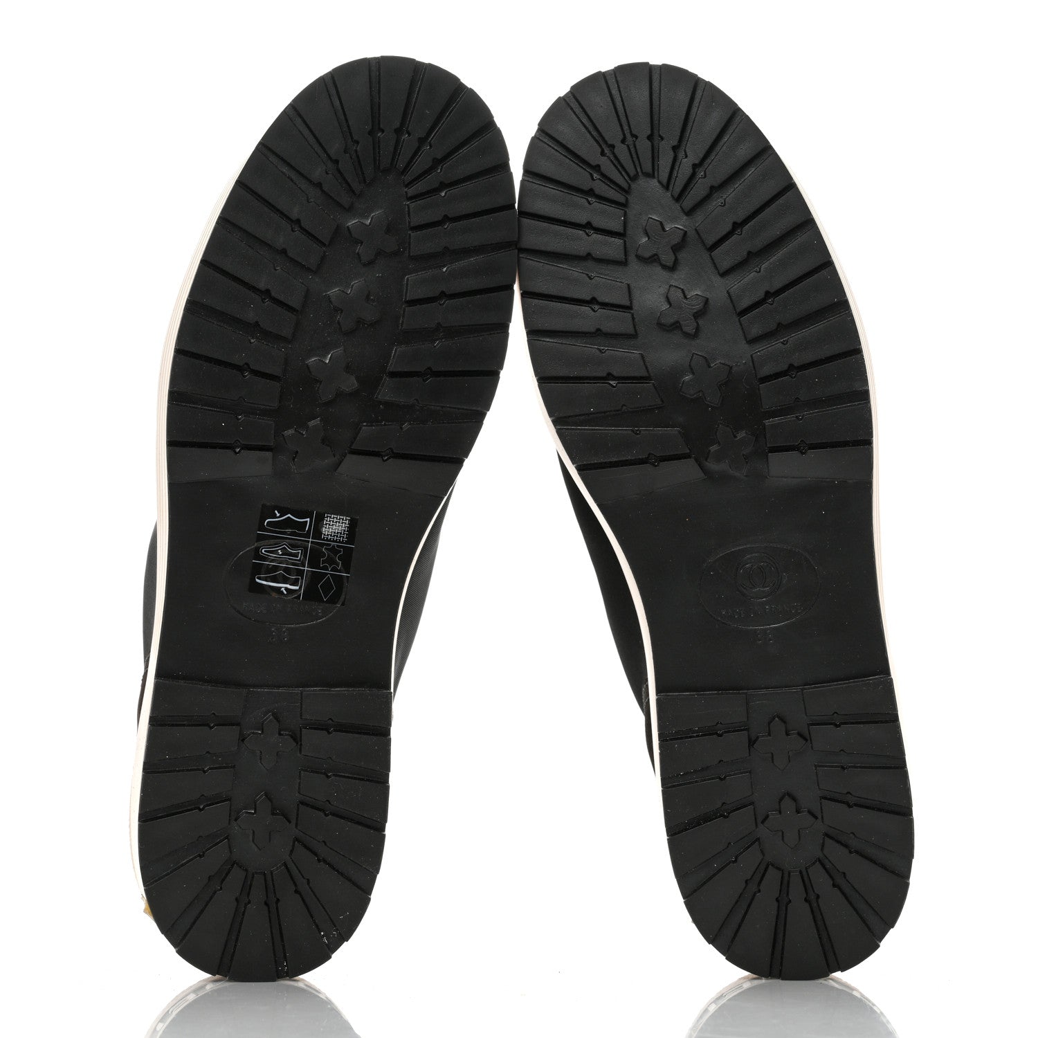 Chanel Nylon Suede CC Sneakers 38 Black 5 of 11