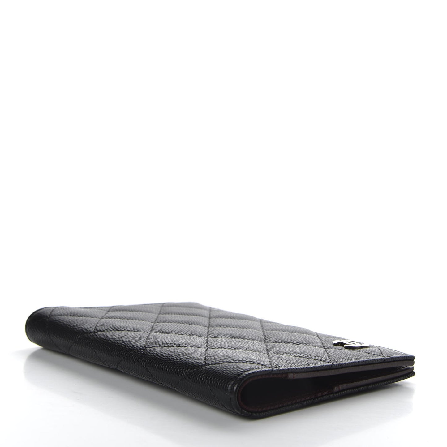 Caviar Quilted Passport Holder Black