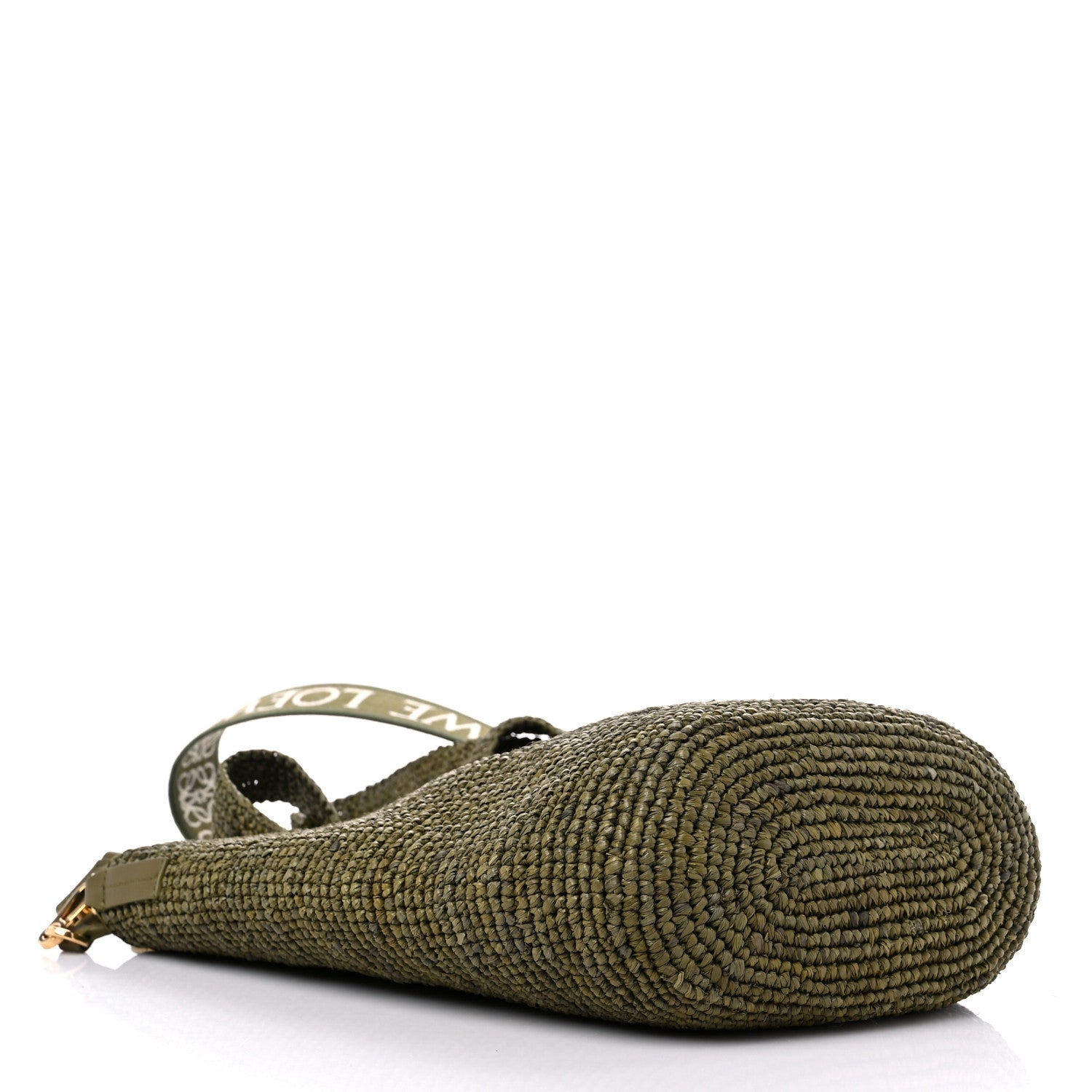 Loewe Raffia Mini Slit Tote Bag Natural Olive 4 of 7