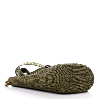 Loewe Raffia Mini Slit Tote Bag Natural Olive 4 of 7