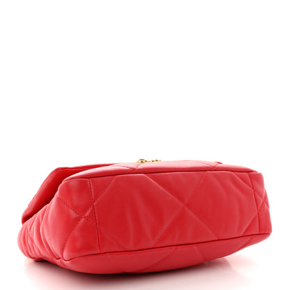 Chanel Lambskin Quilted Medium Chanel 19 Flap Red 4 of 12