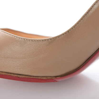 Christian Louboutin Kid Apostrophy 85 Pumps 37.5 Nude 16 of 21