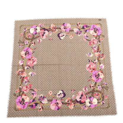 Gucci Wool Jacquard GG Monogram Big Panshie Fringe Shawl Roseate Beige 1 of 3