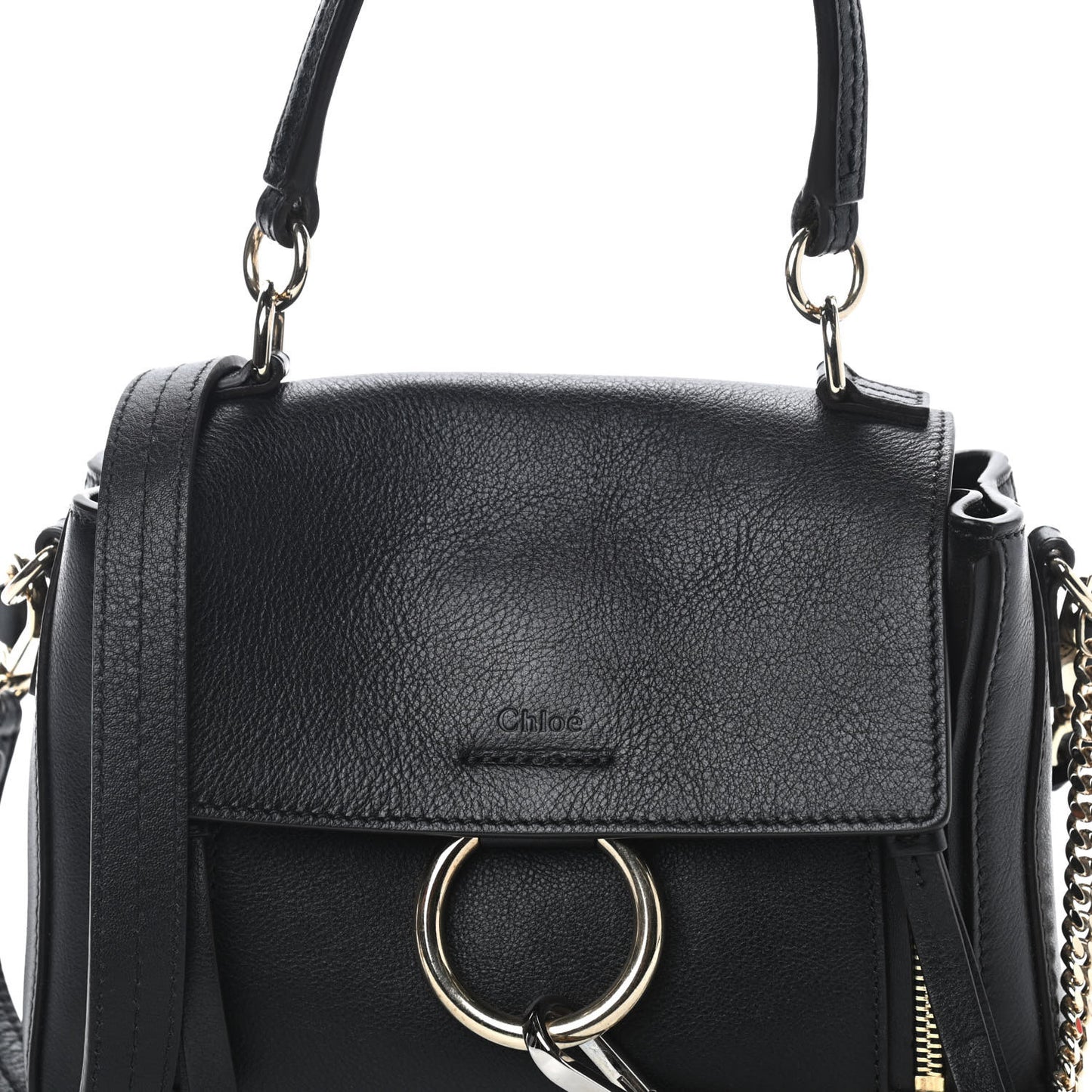 Calfskin Mini Faye Day Shoulder Bag Black