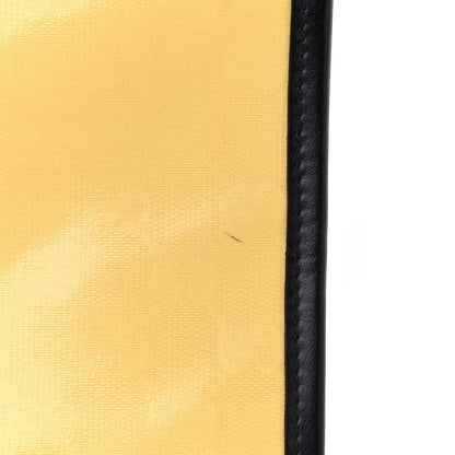 Gucci GG Supreme Monogram Textured Calfskin Web Medium Ophidia Slip Handle Tote Yellow 11 of 12