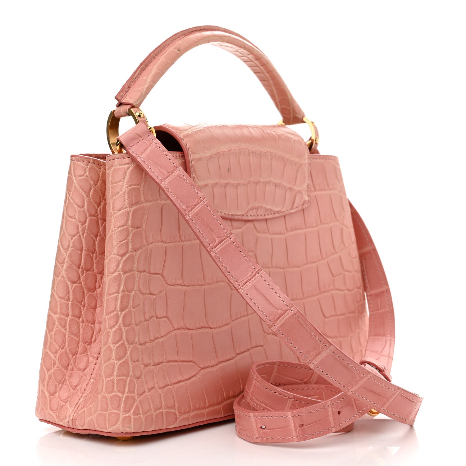 Louis Vuitton Alligator Capucines BB Pink 2 of 10