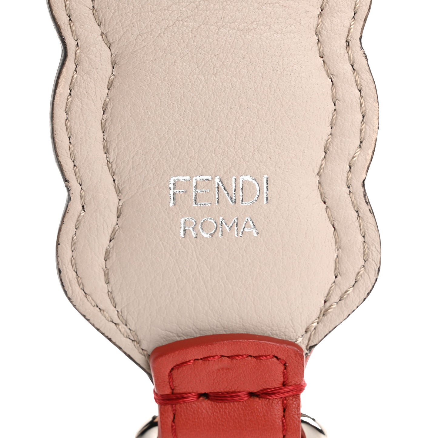 Vitello Dolce Nappa Hypnoteyes Bi-Color Scalloped Spike Studded Strap You Sienna Multicolor