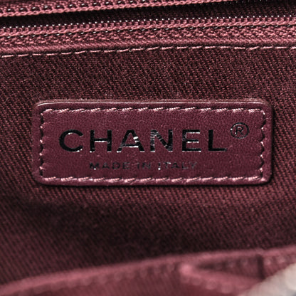 Chanel Calfskin Diamond Embossed Large CC Zip Shopping Tote Blue 7 of 8