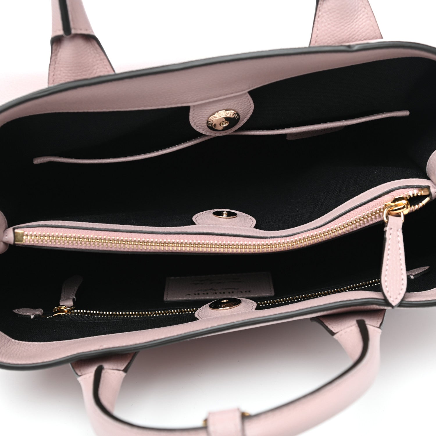 Burberry Grainy Calfskin House Check Medium Banner Tote Pale Orchid 5 of 11