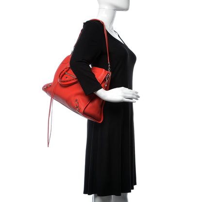 Balenciaga Vibrato Calfskin Classic Silver Hardware City Rouge Cerise 2 of 10
