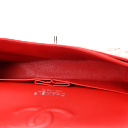 Chanel Patent Calfskin Quilted Bi-Color Medium Double Flap Red Black 5 of 10
