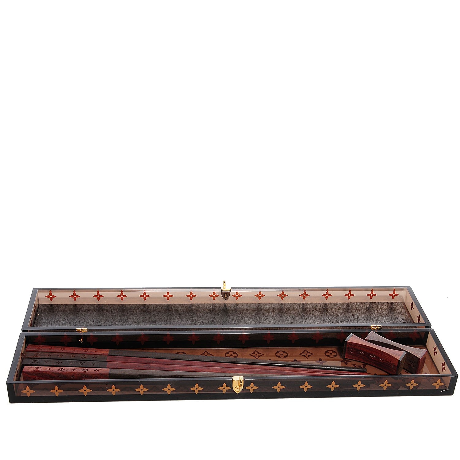 Louis Vuitton Rosewood Monogram Chopsticks With Case 2 of 5