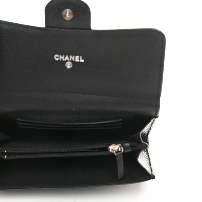 Chanel Caviar Quilted Small Flap Wallet Black 5 of 10