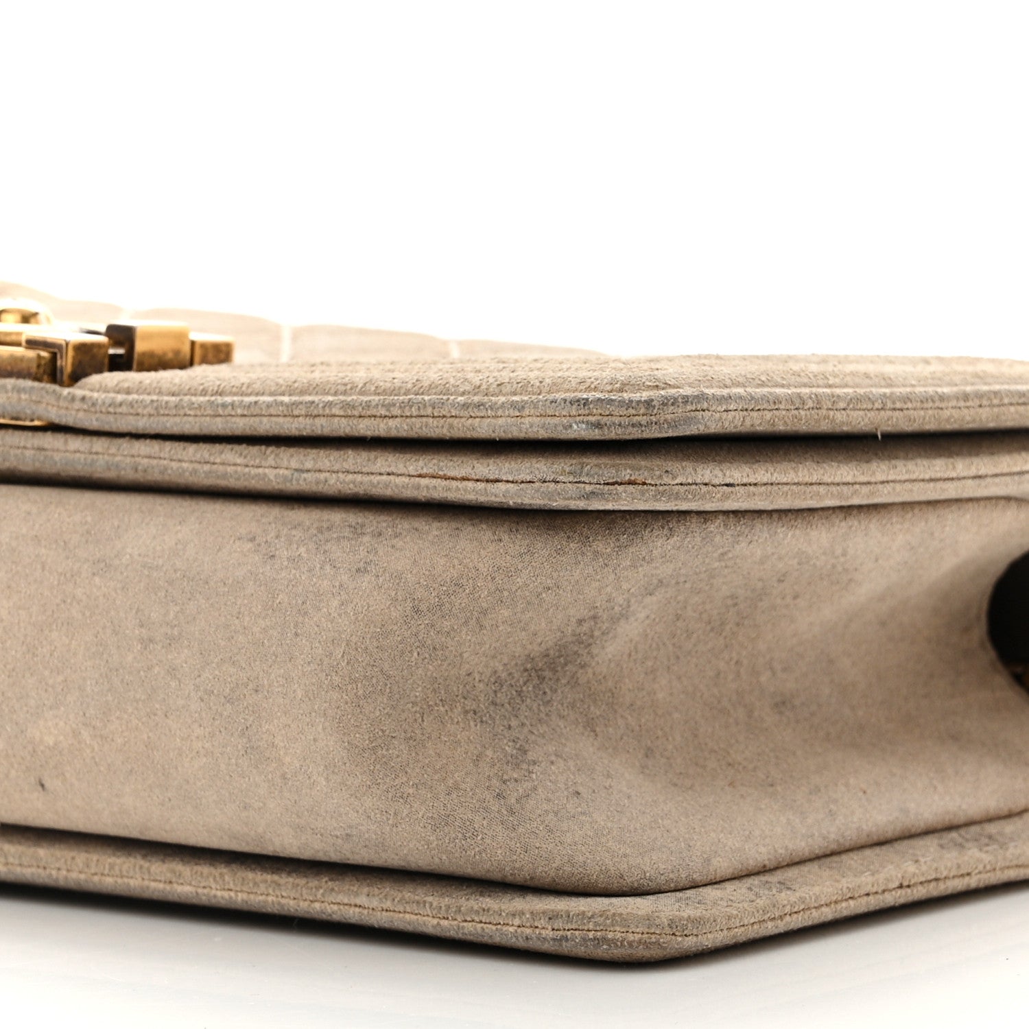 Chanel Iridescent Calfskin Quilted Medium Boy Flap Beige 10 of 10