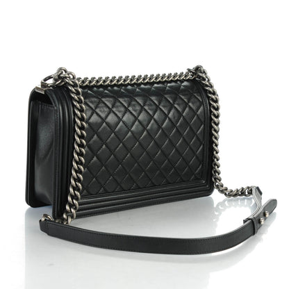 Chanel Lambskin Quilted New Medium Boy Flap Black 3 of 7