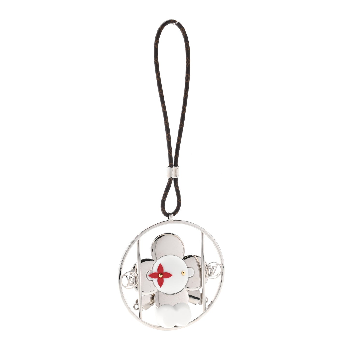 Metal Vivienne Swing Bag Charm Silver