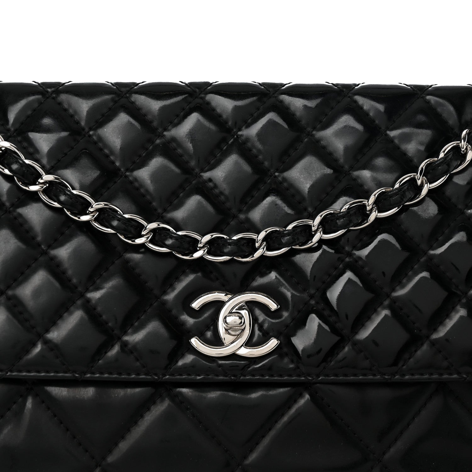 Chanel Vinyl Quilted In the Business Flap Bag Black 8 of 10