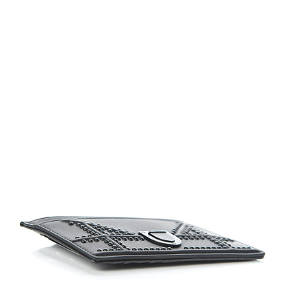 Christian Dior Ultra Matte Calfskin Studded Diorama Card Holder Black 4 of 6