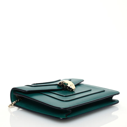 Bulgari Calfskin Small Serpenti Forever Snake Strap Crossbody Bag Emerald Green 5 of 16