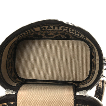 Christian Dior Canvas Mizza Embroidered Small Leopard Travel Vanity Case Beige 5 of 9