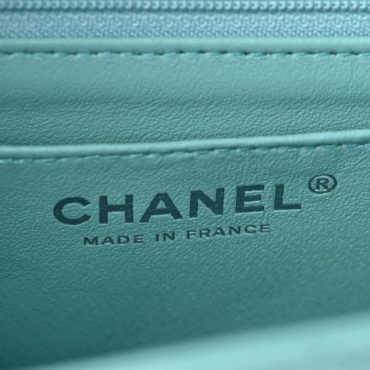 Chanel Lambskin Quilted Mini Rectangular Flap Light Blue 6 of 7