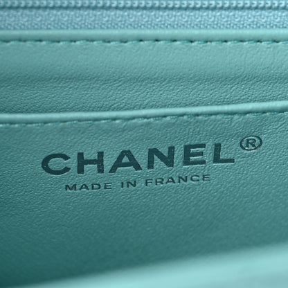 Chanel Lambskin Quilted Mini Rectangular Flap Light Blue 6 of 7