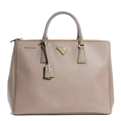 Prada Saffiano Lux Large Double Zip Tote Argilla 1 of 10