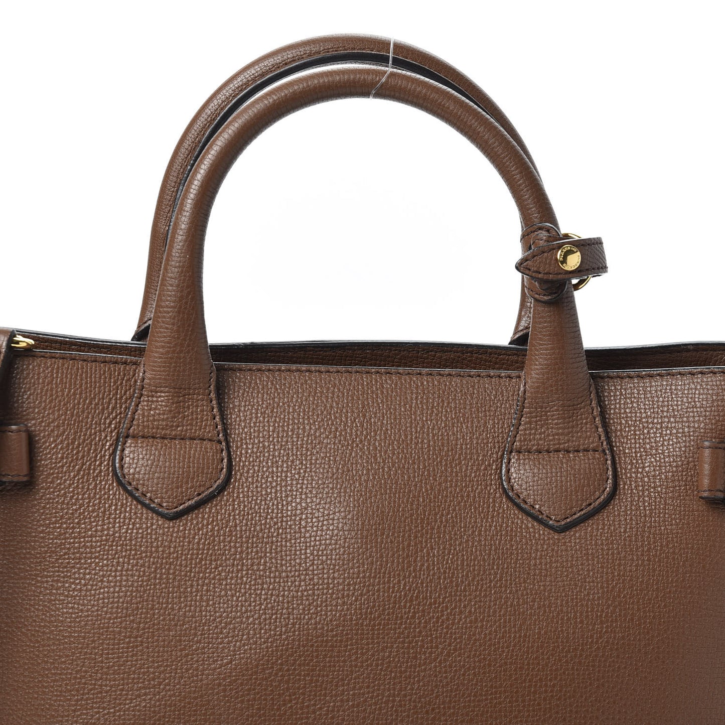 Grainy Calfskin House Check Medium Banner Tote Tan