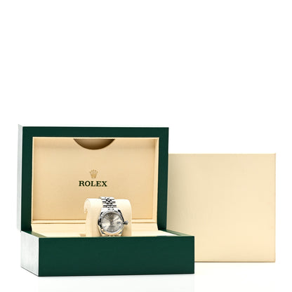 Rolex Stainless Steel 18K White Gold 31mm Oyster Perpetual Datejust Watch Silver 178274 5 of 5