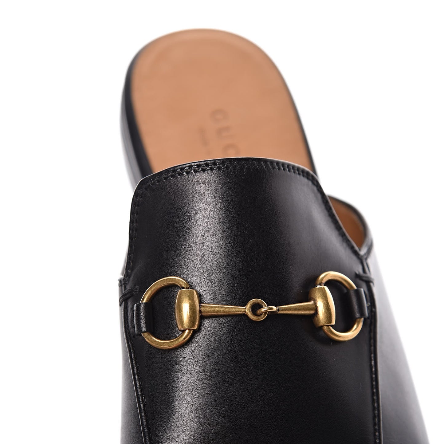 Calfskin Womens Princetown Slippers 38 Black