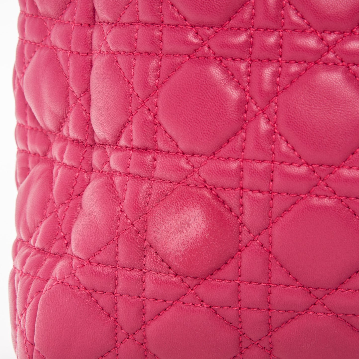 Lambskin Cannage Large Dior Soft Shopping Tote Fuchsia