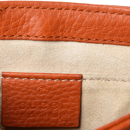Gucci Pebbled Calfskin Small 1973 Chain Shoulder Bag Orange 5 of 9