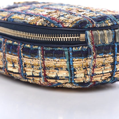 Chanel Tweed Camera Case Gold Blue Light Green Black 8 of 9