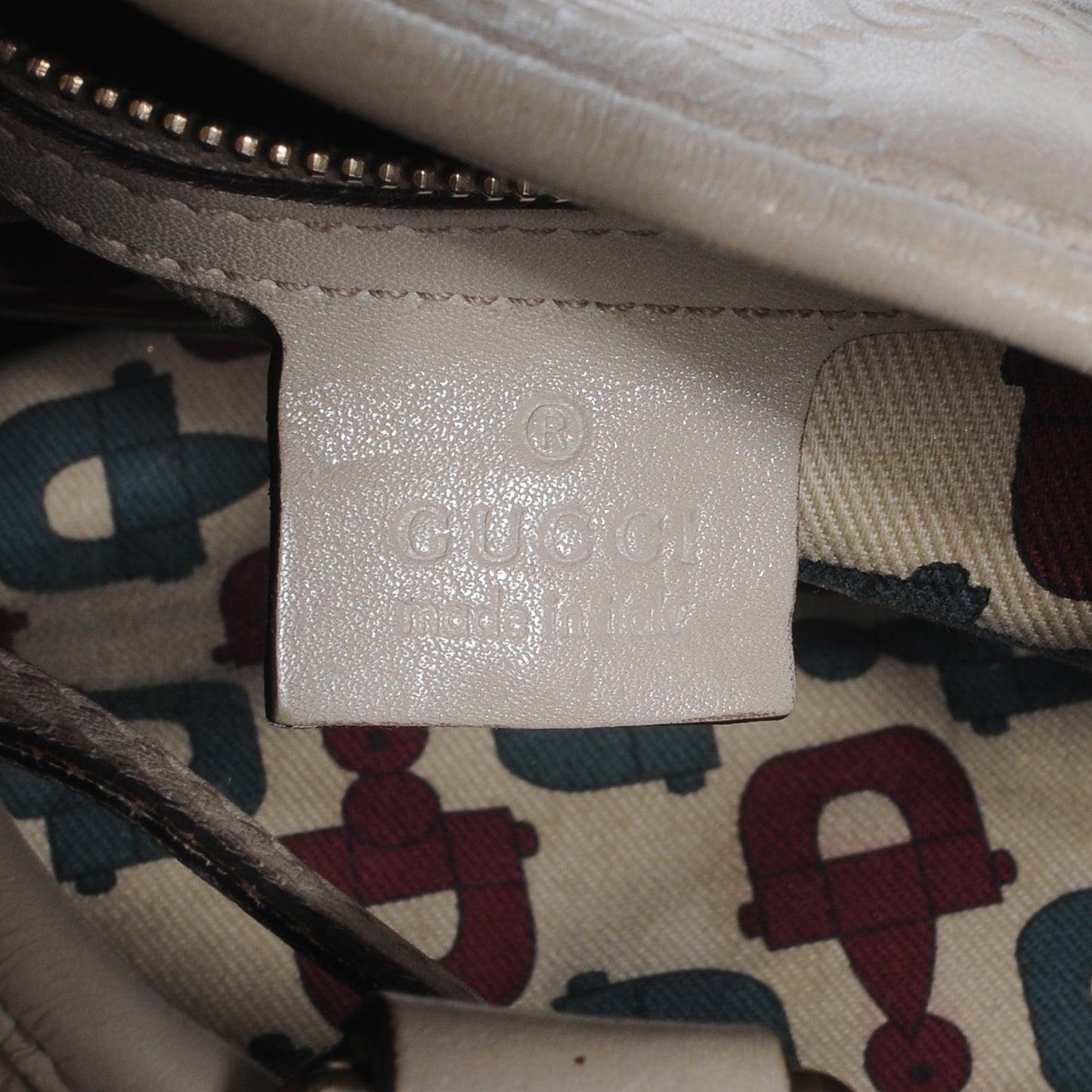 Guccissima Peggy Braided Tote Off White