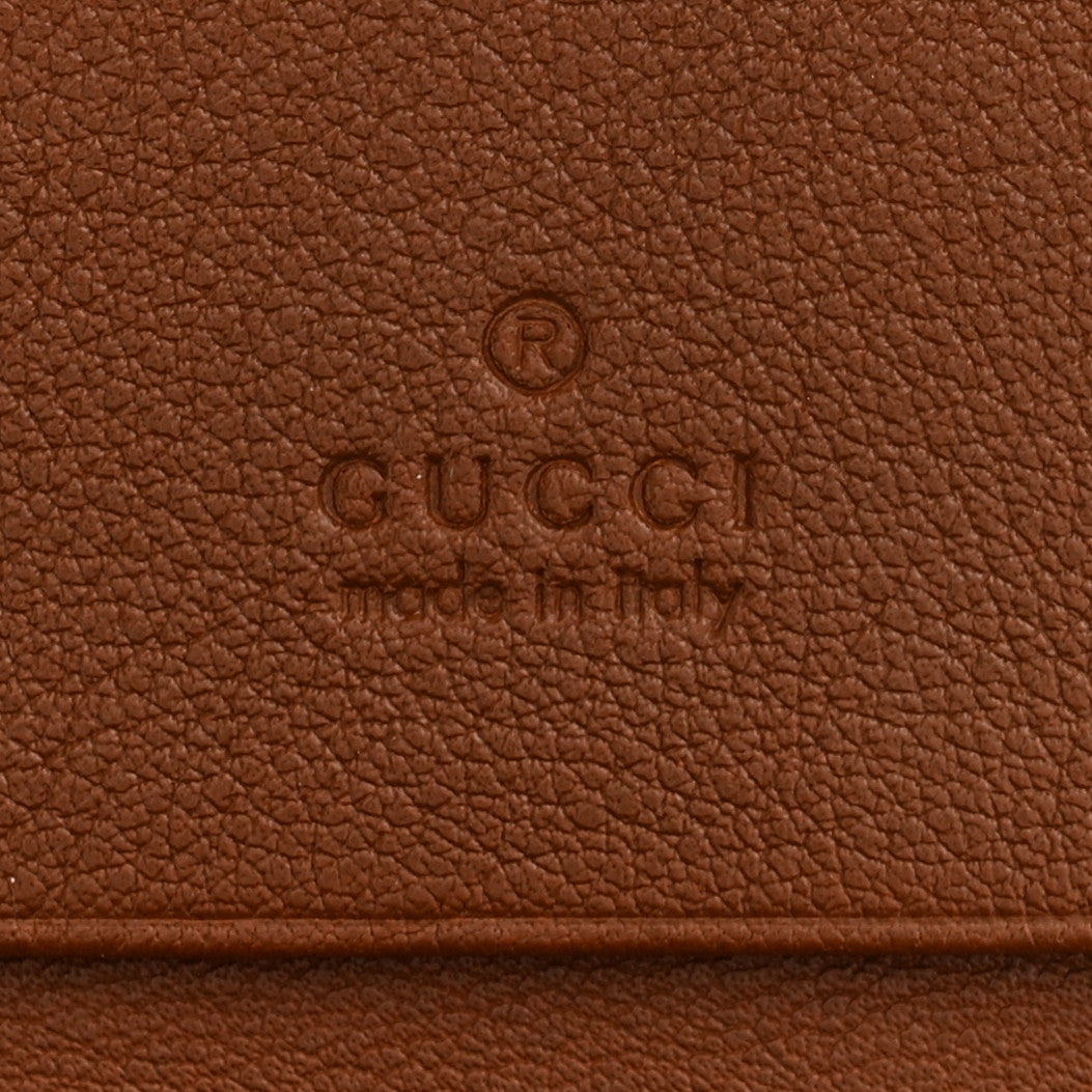 Gucci Wonka Grain Calfskin Diana Card Case Wallet Cuir 6 of 9