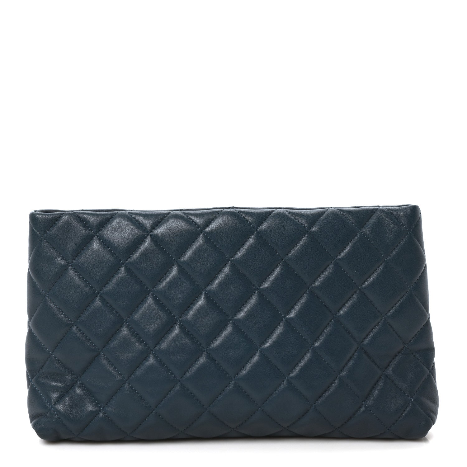 Chanel Lambskin Quilted Clutch  Turquoise 1 of 10
