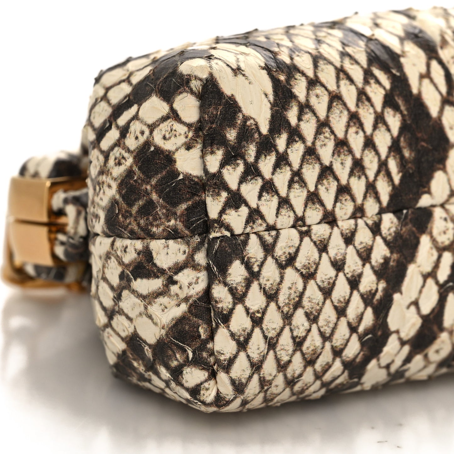 Elaphe Python Printed Nano Fendi First Bag Charm Daisy Roccia
