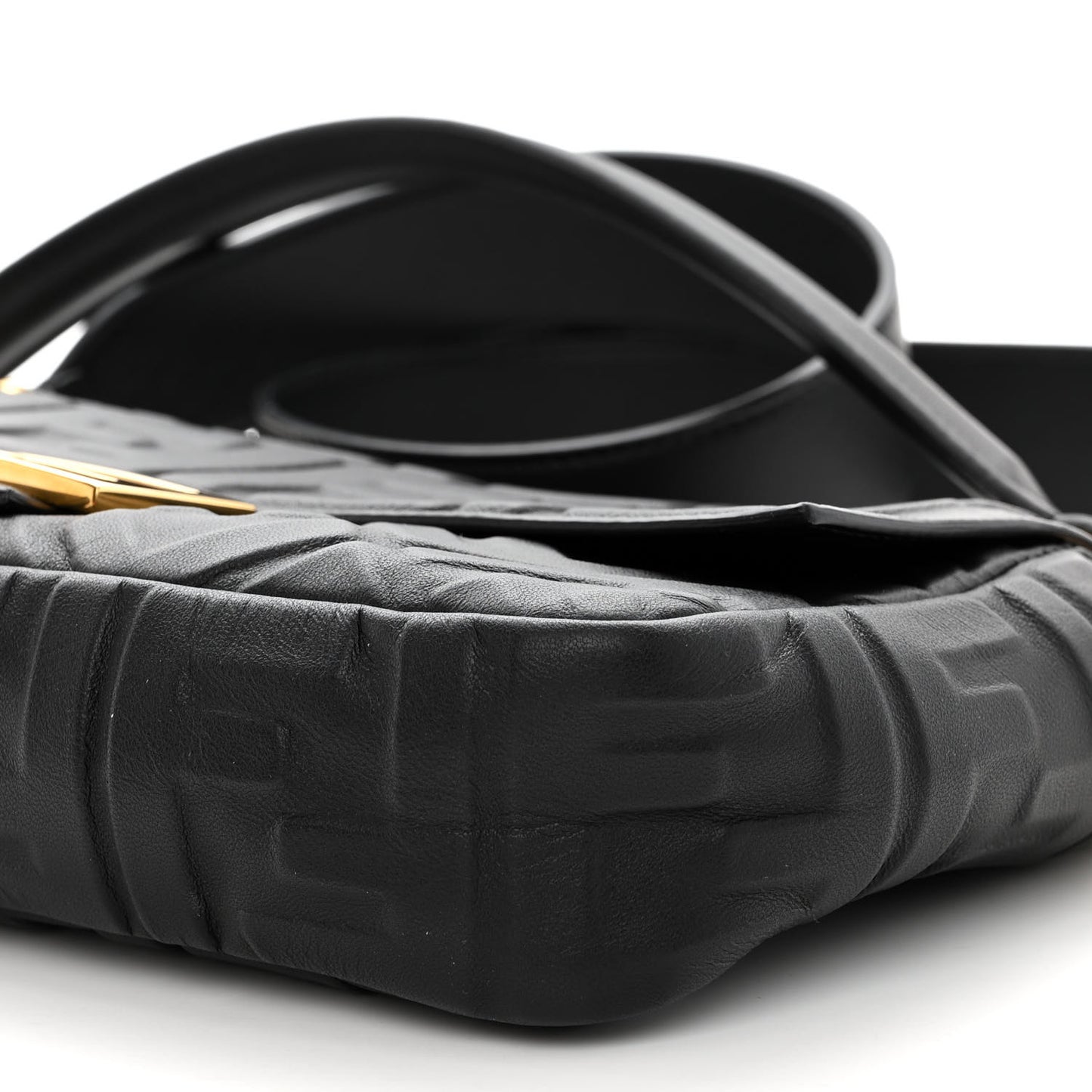 Nappa FF 1974 Embossed Baguette Black