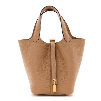 Hermes Taurillon Clemence Picotin Lock 18 PM Chai 1 of 9