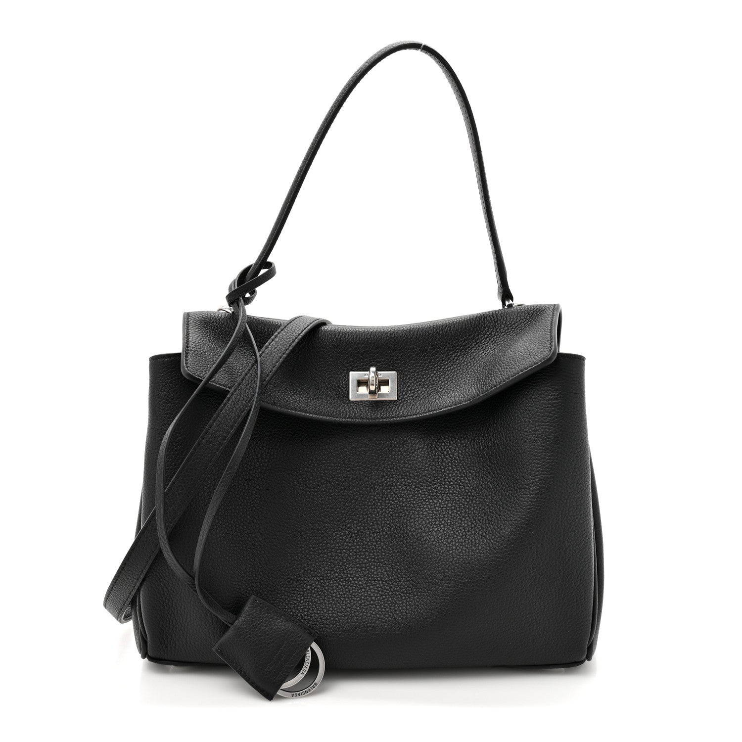 Balenciaga Grained Calfskin Small Rodeo Top Handle Handbag Black 1 of 10