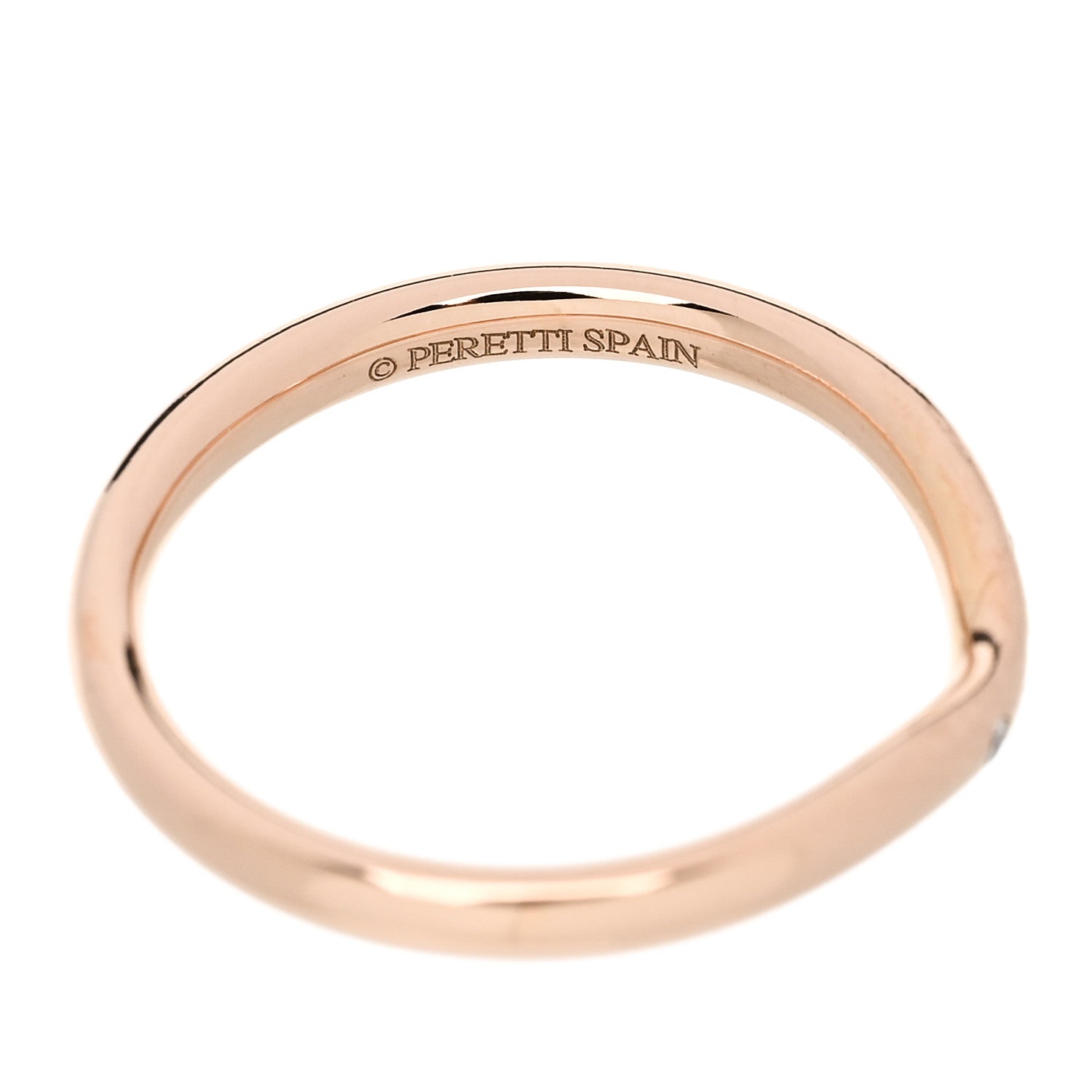 Tiffany 18K Rose Gold Diamond Elsa Peretti Wedding Band Ring 50 5.5 5 of 5