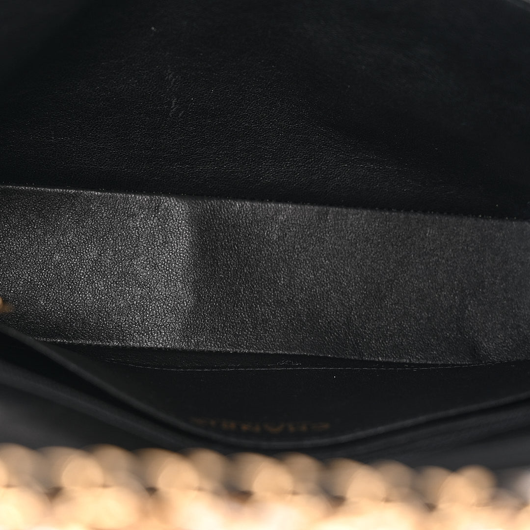 Chanel Lambskin Quilted Crystal Chocolate Bar Charm Flap Black 11 of 15