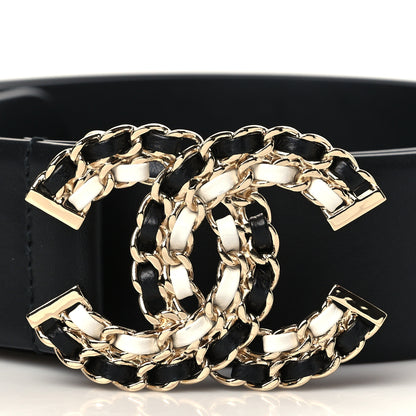 Chanel Calfskin CC Chain Belt 90 36 Black 2 of 6