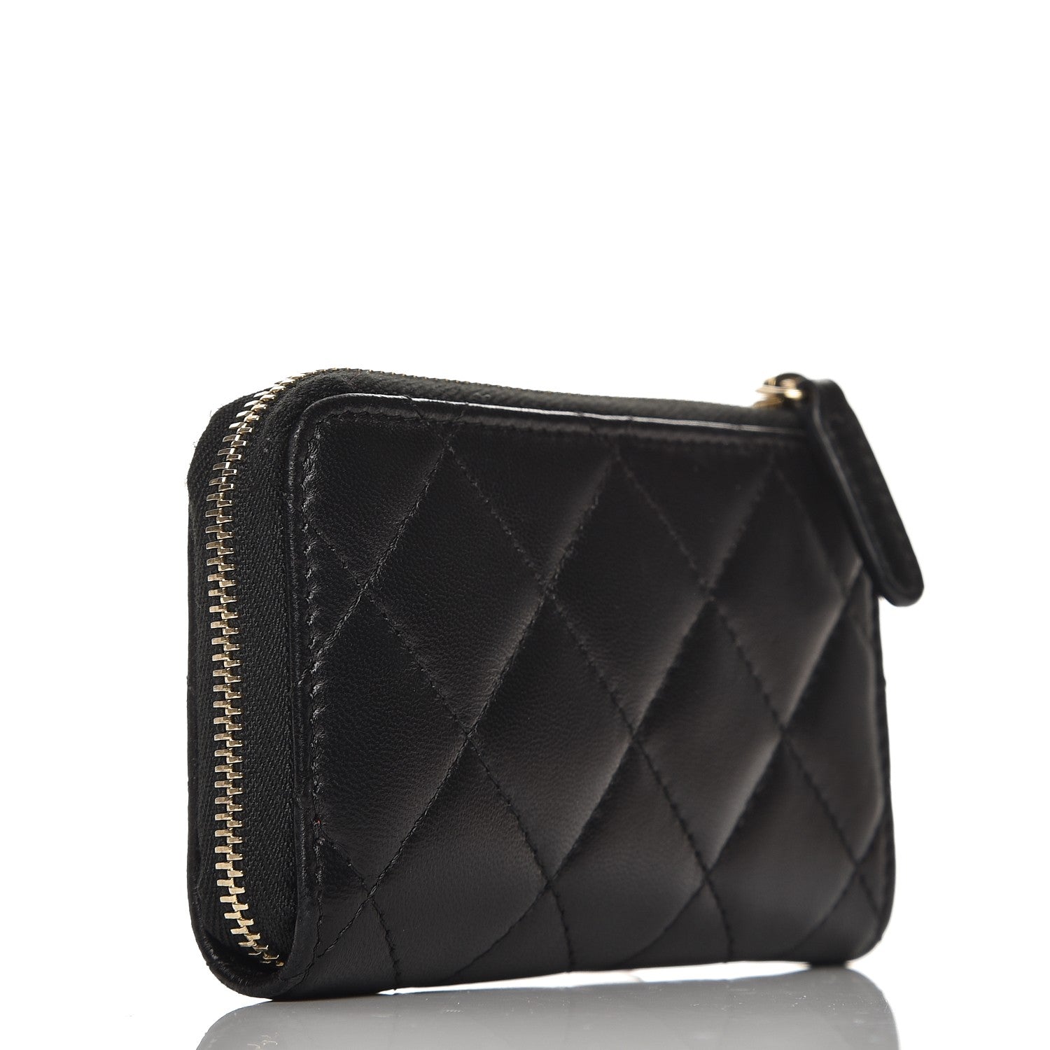 Chanel Lambskin Quilted Key Holder Case Black 10 of 14