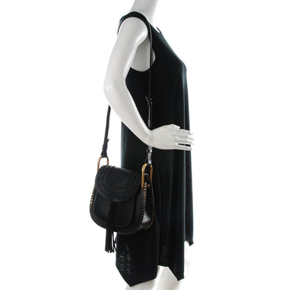 Chloe Calfskin Braided Small Hudson Shoulder Bag Black 2 of 7